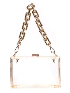 Nothing to Hide Clear Clutch | Gold